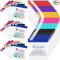 Sherr 35 Pcs Pill Pouch Bags Zippered Pill Pouch Set Reusable Translucent Medicine Organizer Self Sealing Medicine Organizer Travel Plastic Bags with Slide Lock for Storage(Vivid,Vivid Colors)