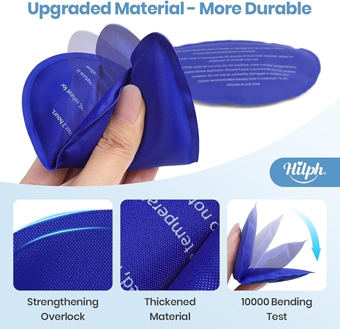 Hilph Face Ice Pack Wisdom Teech Ice Pack Head Wrap for Facial Oral Surgery Pain Relief for TMJ, Jaw Ice Wrap with 4 Hot Cold Gel Packs Reusable for Tooth Extraction & Teeth Removed, Tonsil Blue