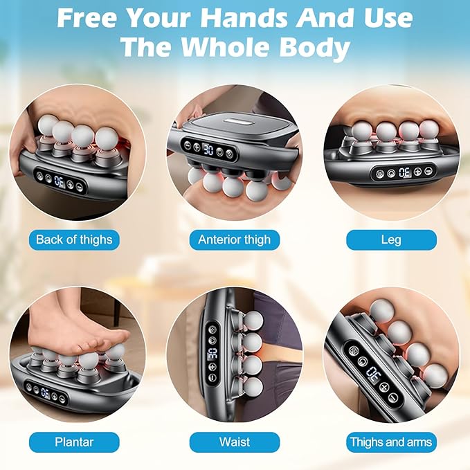 PakaLife 16-Drive 8-Head Massage Gun Set,Gift for Husband,Professional Massage Gun Deep Tissue for Massage Therapy, Back Massager for Pain Relief Deep Tissue(White)
