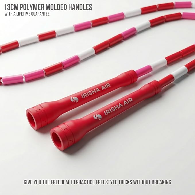 Elevate Rope Professional Beaded Jump Rope - 3m Adjustable, Quality Beads & Poly Cord - For Freestyle, Cardio & Tricks - All Levels & Indoor/Outdoor Use