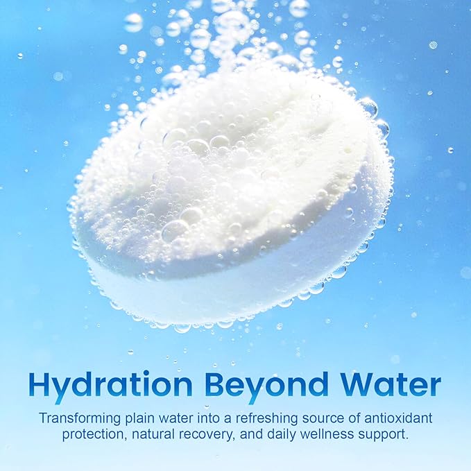 Hydrogen Water Tablets 16 PPM, Molecular Hydrogen H2 with Magnesium, Dissolvable Hydrogen Tablets for Water, Cellular Energy and Brain Support, Healthy Aging Support, 60 Count