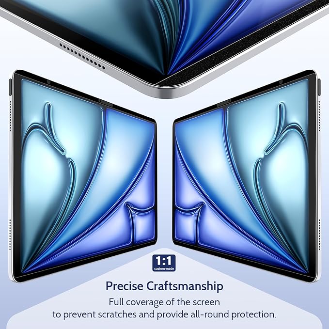 2 Pack Magnetic Paperfilm for iPad Air 13 Inch (2024-2026, M2 M3 M4), Feel Like Writing Drawing On Paper, Matte Removable Anti Glare Fingerprint Screen Protector Blue Light Filter