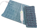 Jade Stone Heating Pad - Weighted Heating Pad for Back Pain, Muscle, Arthritis Relief, Dry& Moist Heat Therapy with 1-24H Auto-Off (8Timer),12 Heat Levels, Hot Heated Pad-Sea Glass (12 * 24)