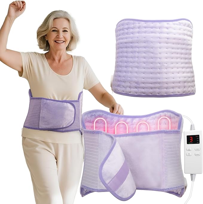 Upgraded Heating Pad for Back Pain Relief, Large Electric Heat Pad for Cramps, Lower Back, Lumbar, Sciatica, XL Heated Belt, Birthday Gifts for Women Men