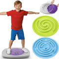 Balance Board with Maze for Kids, 20 Inch Labyrinth Wobble Board with 2 Balls & 3 Replacement Labyrinth Disks Plastic Rocking Seesaw Sensory Training for Boys Girls Indoor Outdoor