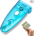 Portable Pill Taker Household Gadgets, 2025 New Travel Pill Popper for Blister Packs Opener Assistance Tool for Elderly (Blue)