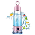 Hydrogen Water Bottle with Three Modes Produces 5000 PPB of Hydrogen Water in 8 Minutes,Made of Aluminium and Glass,with Colorful Light,Rechargeable for Travelling,Office,Home