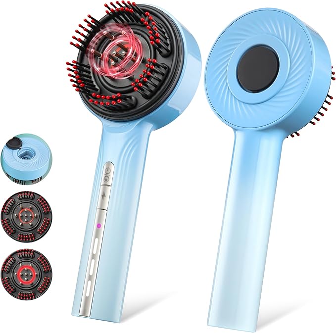 3-in-1 Hair Oil Applicator & Cordless Electric Head Massager,Electric Scalp Massager,IPX7 Waterproof, Portable Scalp Brush for Home & Travel