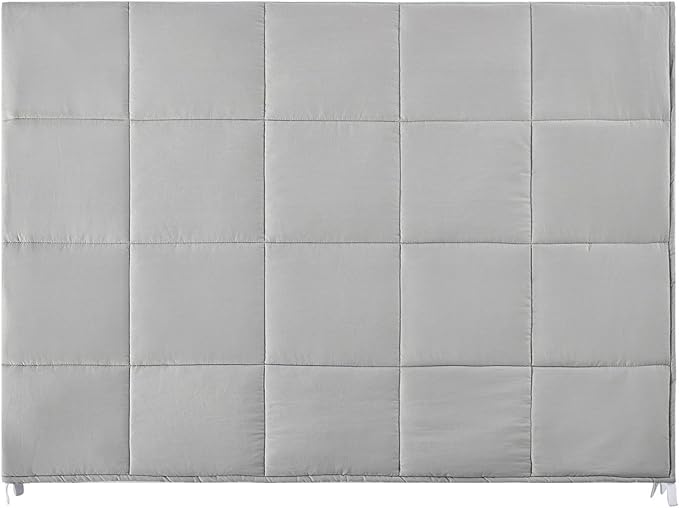 RelaxBlanket Cotton Weighted Blanket 100% Cotton with Premium Glass Beads for All-Season 60''x80'' 15lbs,Light Grey