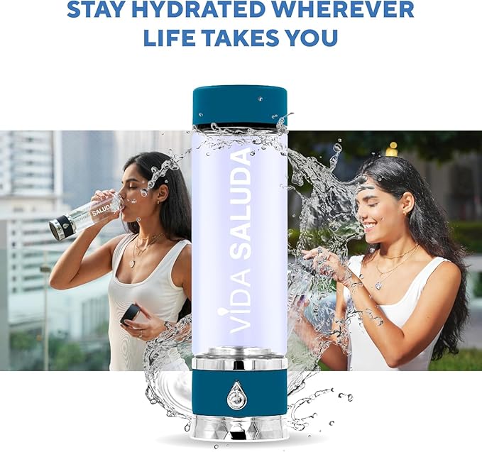 500ml (17oz) Premium Portable Hydrogen Water Bottle Generator –Under 3 Min Cycle, High-Concentration PPB, Advanced SPE/PEM, Self-Cleaning, Ionized Alkaline Water for Detox, Energy & Superior Hydration