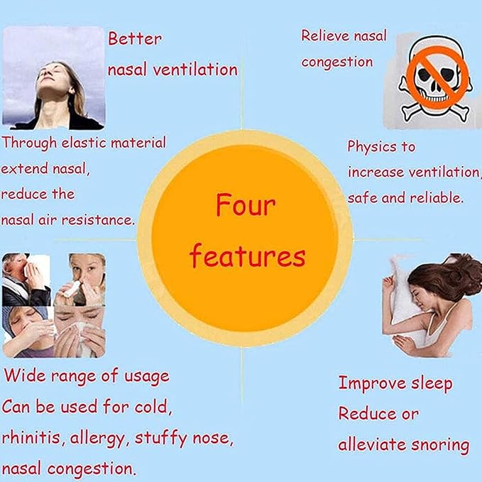 Breathe Better Nasal Strips to Reduce Snoring Drug-Free Works Instantly to Improve Sleep Relieve Nasal Congestion (200)