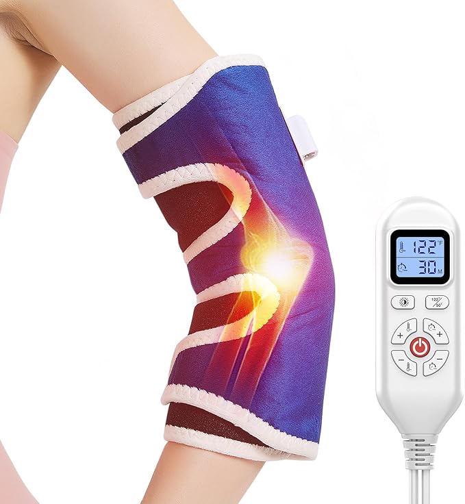 Elbow Heating Pad for Tennis Elbow and Tendonitis, Arm Heating Pad for Pain Relief,Heated Arm Brace for Joint Pain Relief,Adjustable Heat Therapy Brace Auto Shut-Off