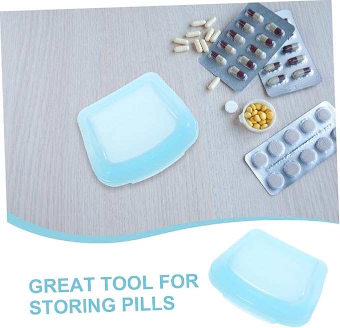 Portable Medicine Pouch Small Reusable Silicone Pill Bag Travel Organizer with Transparent Design for Easy Medication Access 2.75X2.20X0.90In