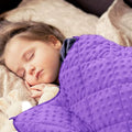 MAXTID Kids Weighted Blanket 3lbs 36"x48" Violet Heavy Blanket Purple Child Comfort Sensory Blankets for Girls & Boys