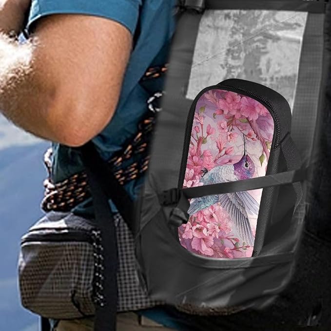 Hummingbird Cherry Blossom Insulin Cooler Travel Case Diabetic Medicine Carrying Bag Large Capacity Insulated Organizer Medication Cooler Bag for Insulin Pens and Diabetes