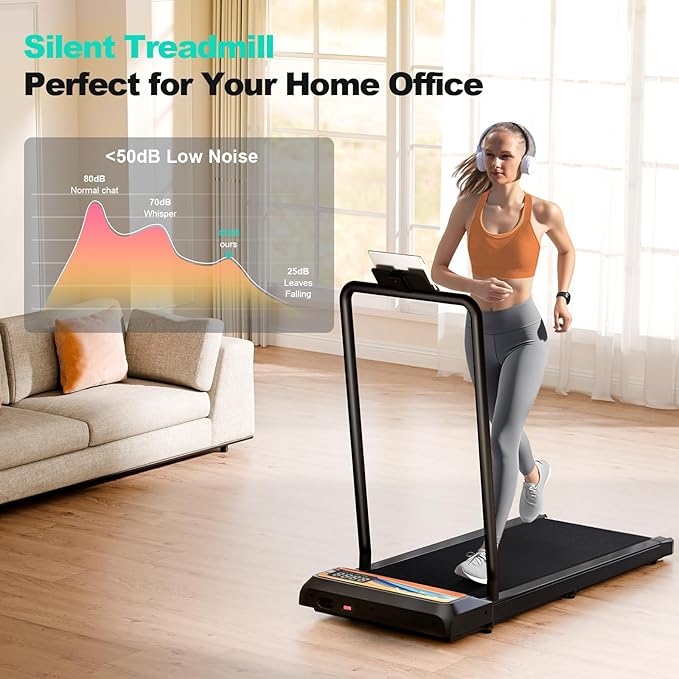 Walking Pad Treadmill, 3 in 1 Under Desk Treadmills for Home Office w/2.5HP Motor/4.0MPH, Walking Pad w/Safety Handle/Remote & LED Display, Portable Treadmill Supports Up to 300lbs