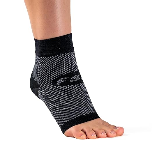 OS1st FS6 Plantar Fasciitis Foot Sleeve – Compression Sock for Heel & Arch Support, Pain Relief, Injury Recovery, Moisture-Wicking Fabric – Medical Grade Compression for Men & Women