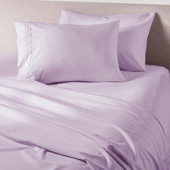 PeachSkinSheets Cooling Bed Sheets for Hot Sleepers - Ultra-Soft Breathable Luxury Microfiber Sheet Set, Moisture-Wicking, Deep Pocket, Oeko-TEX® (Queen Size, Lavender Mist)