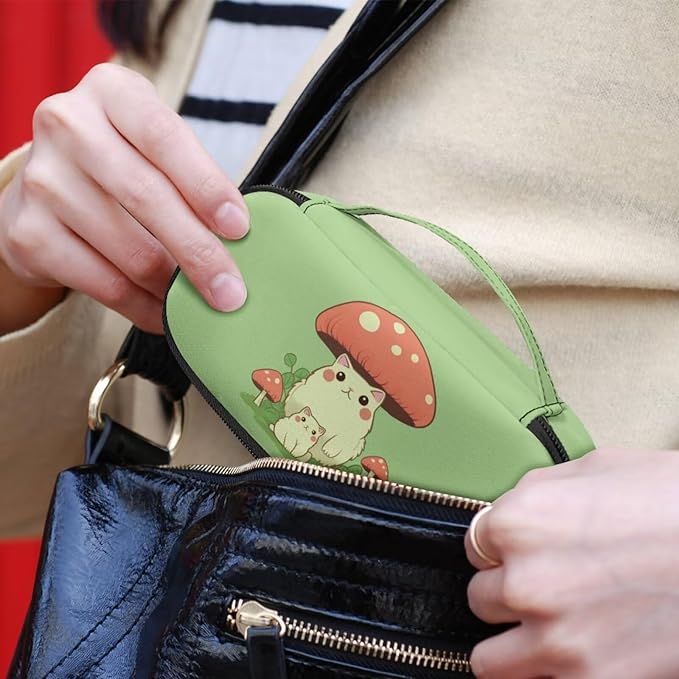 Frog Mushroom Insulin Cooler Travel Carrying Case, Portable Diabetes Cold Medication Organizer, Upgraded Chill Pill Insulation Bag for Insulin Pen Syringes Needle Kits Holder