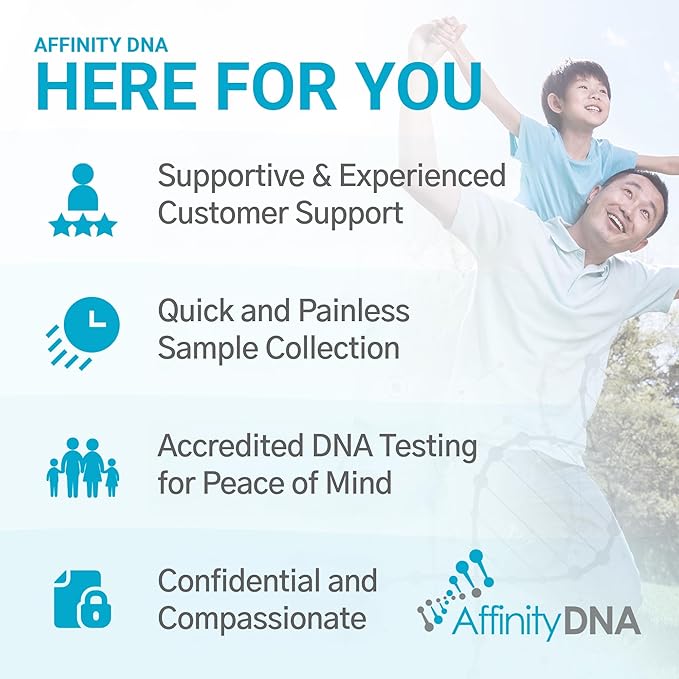 Paternity DNA Testing Kit - 99.99% Accurate Genetic Swab Test | 21 Loci Paternity Home DNA Test Kits for Father and 1 Child | Results in 4 Working Days | Laboratory Fee Not Included