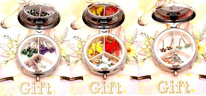 3pcs Pill Box,3 Compartment Small Pill Case for Purse, Cute Mini Medicine Organizer Travel Pill Organizer,Portable Pill Container and Medicine Vitamin Organizer