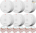 Heiman Smoke Detector, 10-Year Battery Operated Smoke Alarms, Photoelectric Fire Detectors for Home, UL 217 10th Ed. Certified, Portable Small Compact, Test Silence Button, RV, Travel, 6 Pack