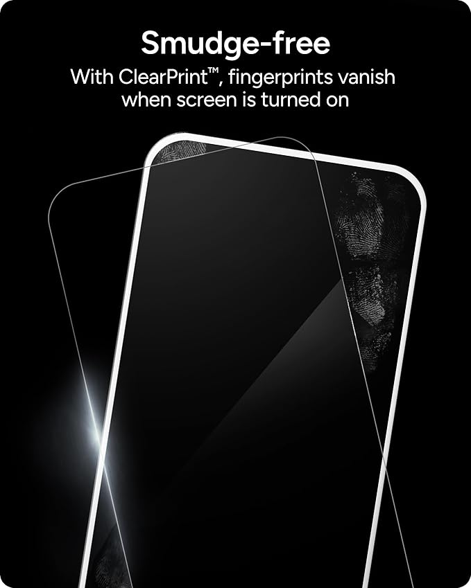 ZAGG Glass Elite iPhone 15 Pro Screen Protector - 5X Stronger with Reinforced Edges, Scratch & Smudge-Resistant Surface, InvisibleShield, Easy to Install