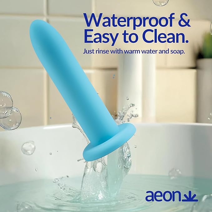 AEON Gentle Touch – Soft Premium Silicone 8-Piece Set for Pelvic Floor Strengthening & Flexibility – Progressive Sizes with Suction Bases – Includes Elegant Storage Bag & 1.3 Oz Glide ($10 Value)
