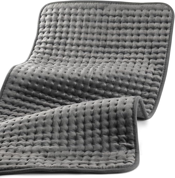 Heating Pad for Back Pain Relief & Cramps, CooCoCo Heating Pads with Auto Shut Off Large, 6 Heat Settings Electric Heated Pad, 17"x33", Dark Gray