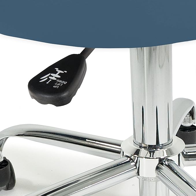 EARTHLITE Pneumatic Massage Salon Drafting Stool - No Leaking (vs. Hydraulic), Adjustable, Rolling, CFC-Free / Medical Spa Facial Chair