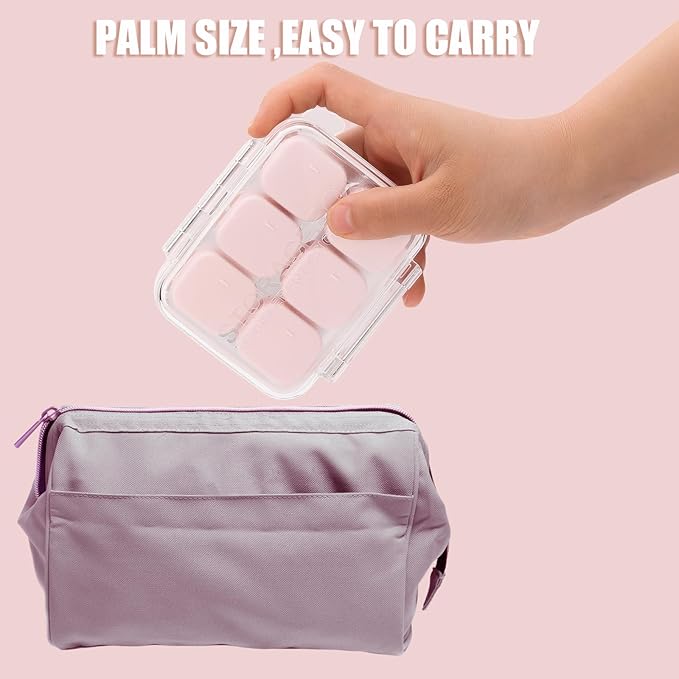 RICHCEE 10 Compartments Daily Pill Organizer for Pocket Purse,Combined Cute Travel Pill Box,Daily Portable Pill and Supplement Organizer for Fish Oil/Vitamin(Pink)