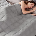 Weighted Blanket Queen/King Size (80"x87" 17lbs),Ultra Soft and Cozy Cooling Weighted Blanket for Adult,Heavy Blanket with Machine Washable Soft Blanket, Stone Grey