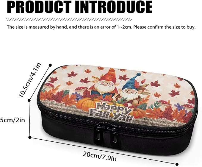 Happy Fall Pumpkin Maple Insulin Cooler Travel Carrying Case Thanksgiving Decorative Diabetic Medication Organizer Case Insulated Cooling Bag for Insulin Pens Syringe Needle