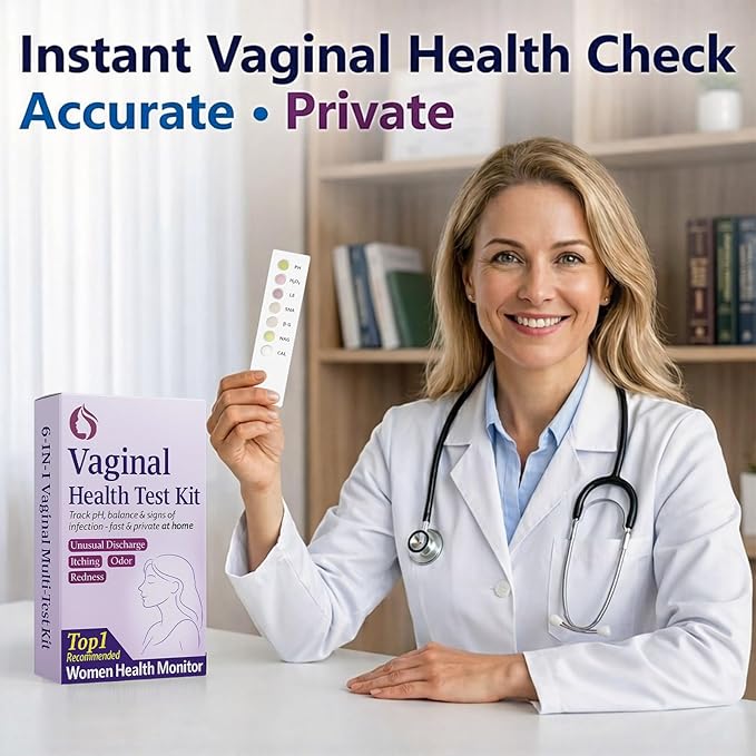 6-in-1 Vaginal Health Test Kit for Women – pH & Balance Awareness, Easy at-Home Self-Check for Intimate Wellness – Quick & Reliable Daily Care Solution