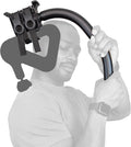 BackBadger Mini Massage Gun Holder for Hard to Reach Areas, Compact Extension Handle Extends Your Reach, for More Effective Upper-Body Pain Relief, Compatible with Most Massage Guns