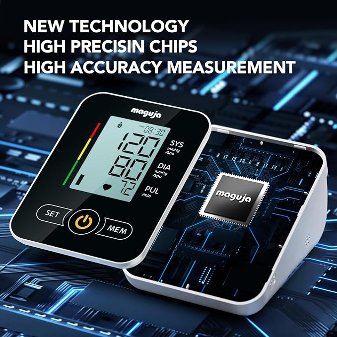 Arm Blood Pressure Monitor,maguja Blood Pressure Machine,BP Monitor Automatic Upper Arm Digital with Blood Pressure Cuff for Home Use