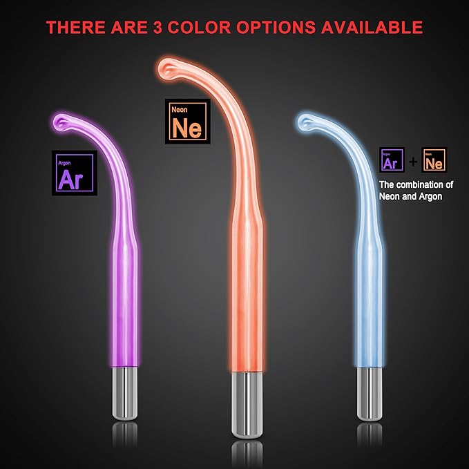 Electrode Wand Glass Tube Electrodes Spare Part for Facial Machine Salon Spa Equipment Elitzia ETJX006 (Orange Point)