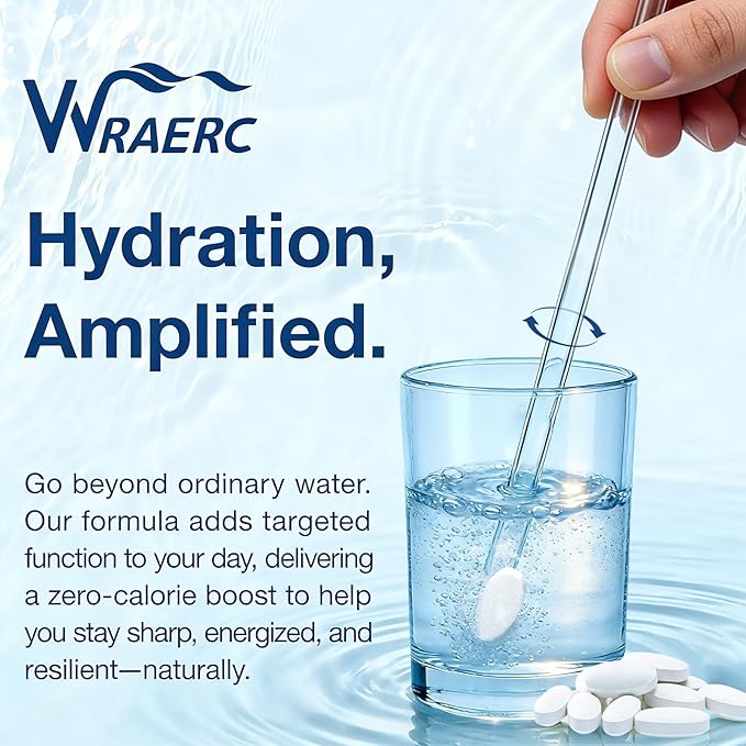 Hydrogen Water Tablets with Magnesium -12 PPM Hydrogen Tablets for Drinking Water Molecular Hydrogen Water H2 Tabs Supplement for Cognitive Cellular Health