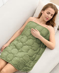 Cottonblue Weighted Lap Blanket Pad 7 lbs 29" x 24", Cozy Luxury Crystal Velvet Weighted Blanket for Adults, Small Weighted Blanket Throw All Season for Travel Relaxation Sleeping, Avocado Green