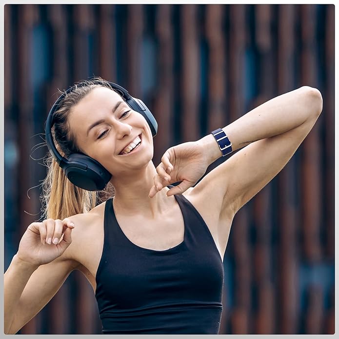 Nylon Replacement Strap Compatible with Hume Band - Breathable & Sweatproof Sport Loop for Hume Health Band - Metal Buckle & Loop Closure for Secure - Adjustable Wristband Strap for Fitness Tracker