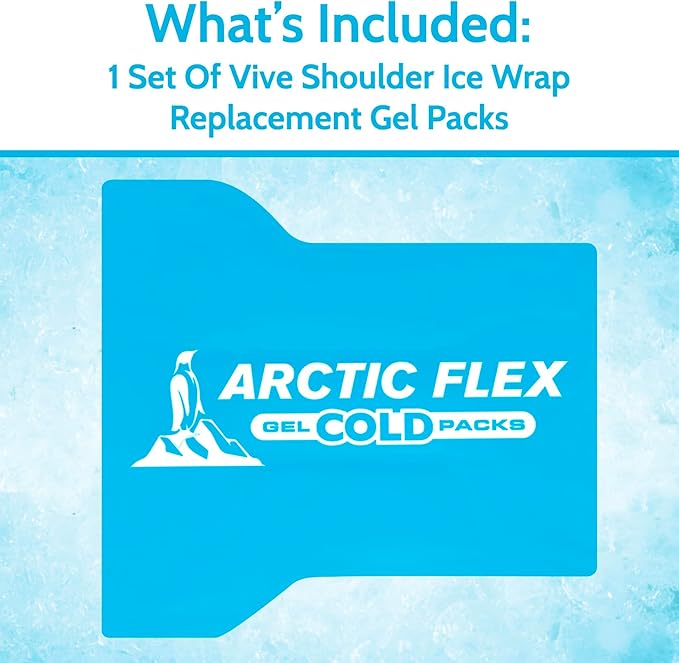 Arctic Flex Gel Replacement Packs - Ice Packs Reusable for Shoulder Ice Brace - Hot and Cold Gel Pack for Injuries, Pain Relief, Swelling - Flexible Therapy Compression Wrap - Athletic, Women, Men