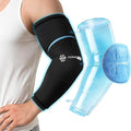 ComfiTECH Dual-Gel Full Arm Ice Pack Wrap with Extended 30-Min Cooling for Elbow, Detachable Cold Pack & Flexible Gel Ice Sleeve for Volleyball, Tennis Recovery, Muscle Relaxation, Large