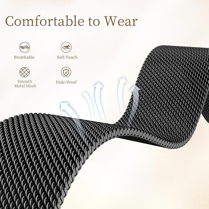 JKD X-Shape Metal Band Compatible with Fitbit Charge 6/ Charge 5 Bands for Women Men, Soft Stainless Steel Mesh Loop Strap Bracelet Wrist Band Replacement for Fitbit Charge 5/ Charge 6 Fitness Tracker