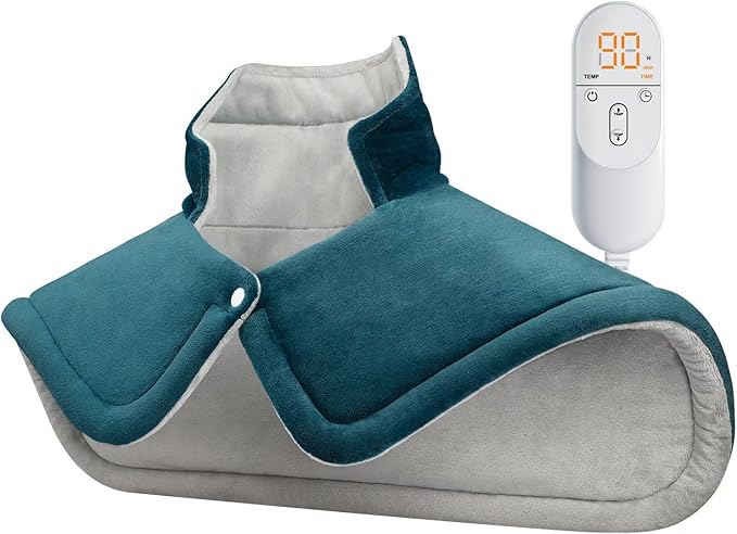 Weighted Heating Pad for Neck Shoulders Back, Upgraded PTC+NTC Even Heating, Versatile Electric Heated Neck Wrap for Full-Body Relax, Birthday Gifts for Women Men, Mothers Day Gifts for Mom Wife