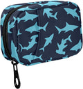 Fustylead Sharks Pill Organizer Case with Zipper 2 Times A Day for Vitamin and Supplement, 7 Day Travel Organizer Medicine Case