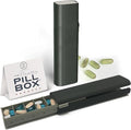 Pretty Pill Box Set - Stylish & Compact Daily Pill Organizer, Medication Pill Case, Pill Container for Vitamin Management, Pill Holder, Travel Essentials for Women & Men - Steele