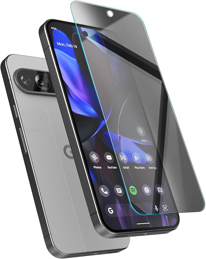 magglass Tempered Glass for Google Pixel 9 Pro XL Privacy Screen Protector (Fingerprint Unlock Compatible) with Easy Install Alignment applicator (6.8")