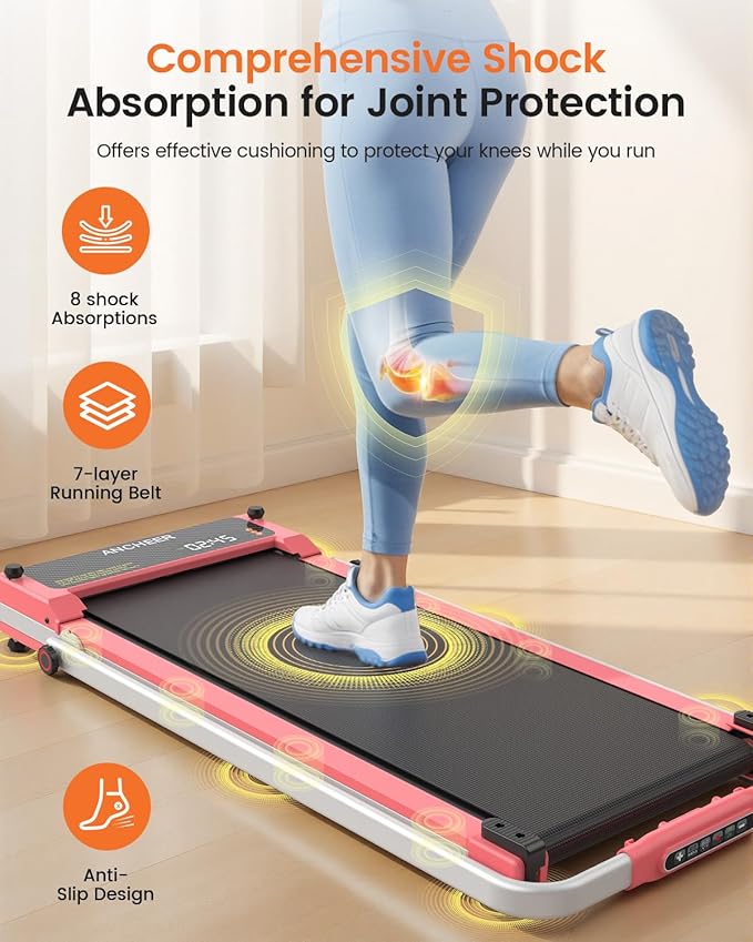 ANCHEER Walking Pad Treadmill with Foot Massage, Versatile Dual-Sided Walking Pad with Incline and Handle Bar, 3.5HP Foldable Treadmill for Home/Office/Apartment, 0.6-7.5MPH