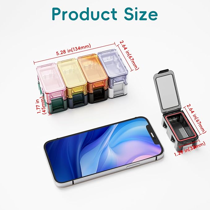 8 Compartment Pill Organizer - Travel Portable Pill Case with Moisture-Proof Design, Medication Case for Vitamins/Fish Oil Supplements Storage (8 Compartments, 10-30 Pills Capacity)