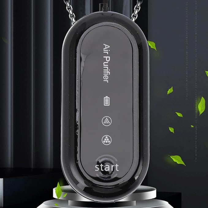 Portable Air Purifier, Wearable Mini Negative Ionizer Personal Air Purifier Necklace, Rechargeable for Outdoor, Travel, Car, Home
